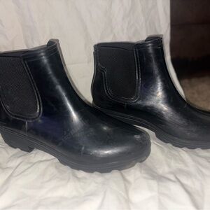 Sleek Black Waterproof Ankle Boots